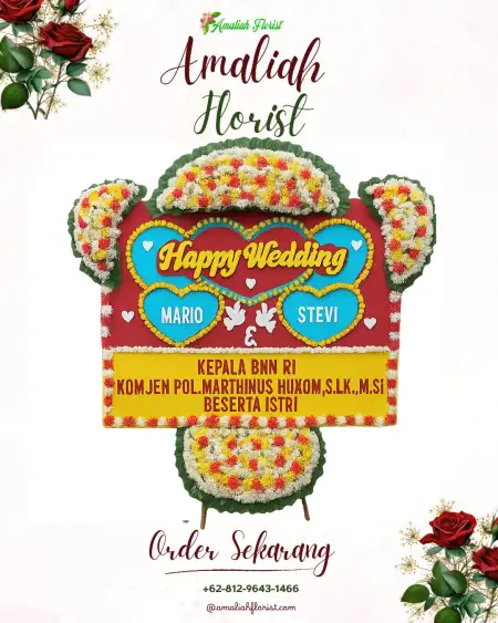 Papan Bunga Pernikahan Sukadana Ham